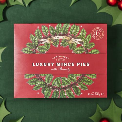 Cartwright and Butler Luxury Mince Pies with Brandy 330g