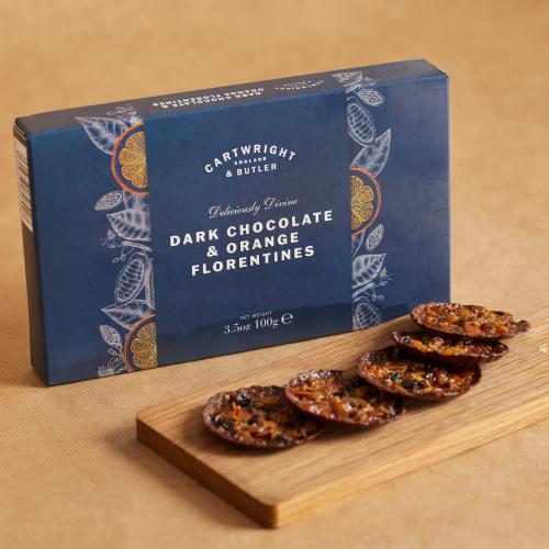C&B Dark Chocolate with Orange Florentines 100g [4001]
