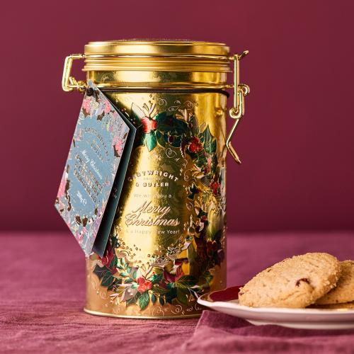 C&B Spiced Orange & Cranberry Shortbreads in Tin 200g [4024]