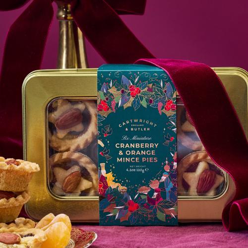Cranberry & Orange Mini Mince Pies in Tin 120g [4309] Gourmet Grocery