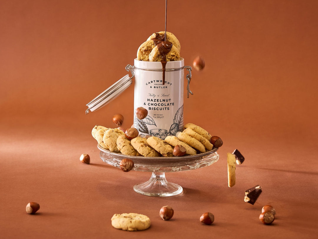 Cartwright and Butler Hazelnut & Chocolate Biscuits in Tin 200g