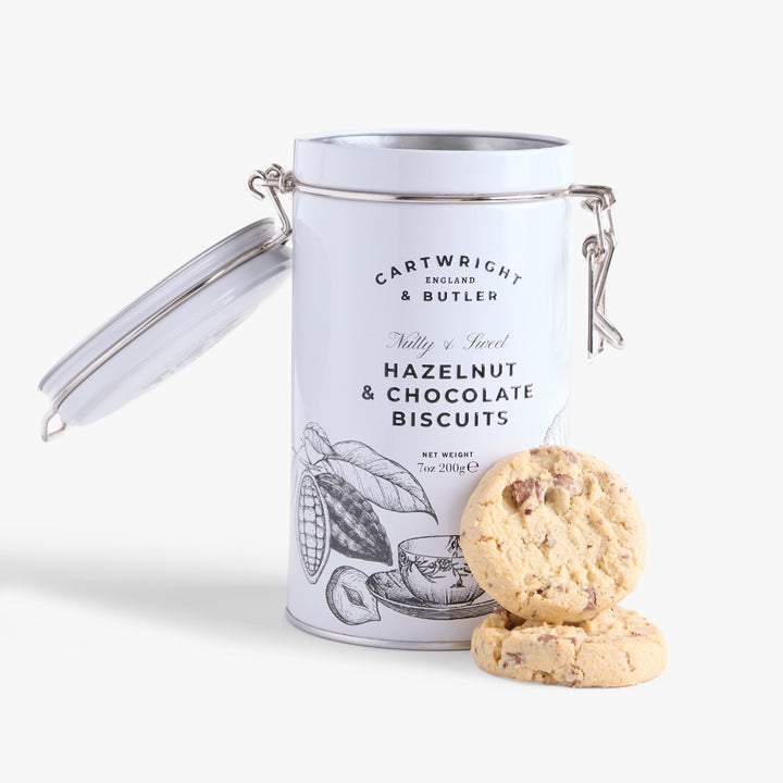 Cartwright and Butler Hazelnut & Chocolate Biscuits in Tin 200g