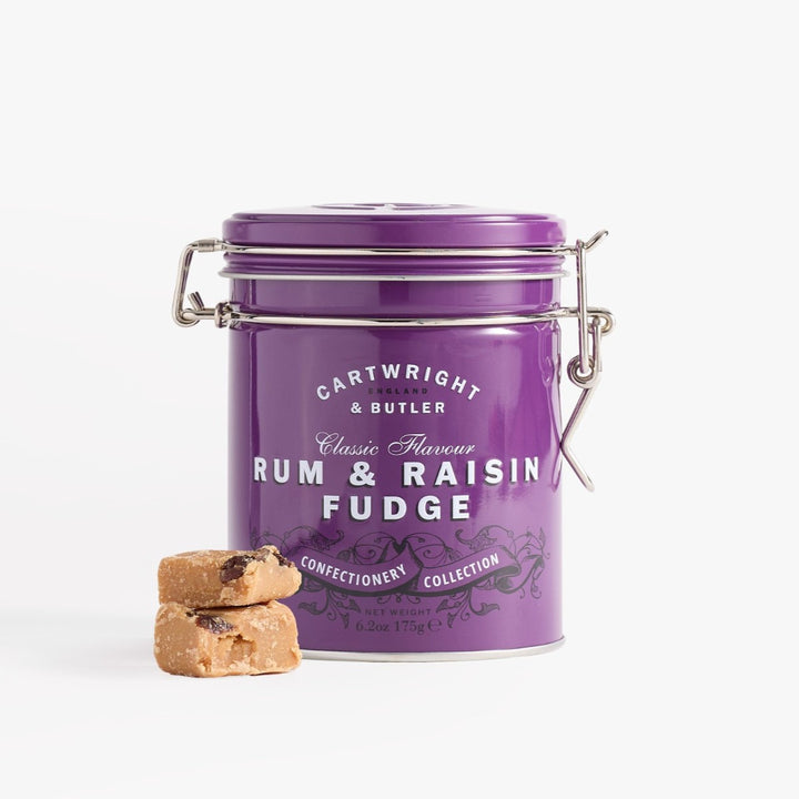 Cartwright & Butler Rum and Raisin Fudge in Tin 175g [4150]