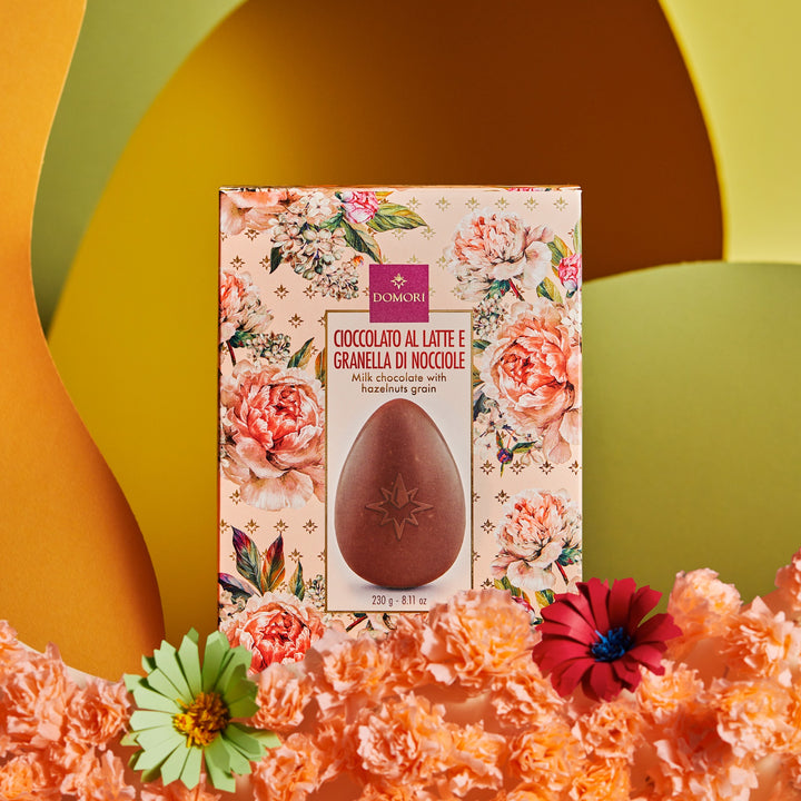 Domori Milk Chocolate and Hazelnut Grains Easter Egg - 230g  [ 20/3/2025]