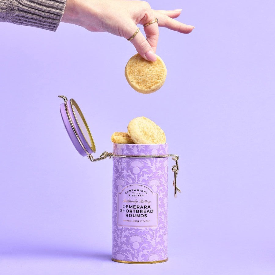 Demerara Shortbread Rounds in Tin 150g