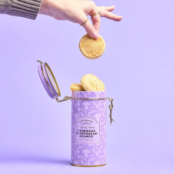 Demerara Shortbread Rounds in Tin 150g