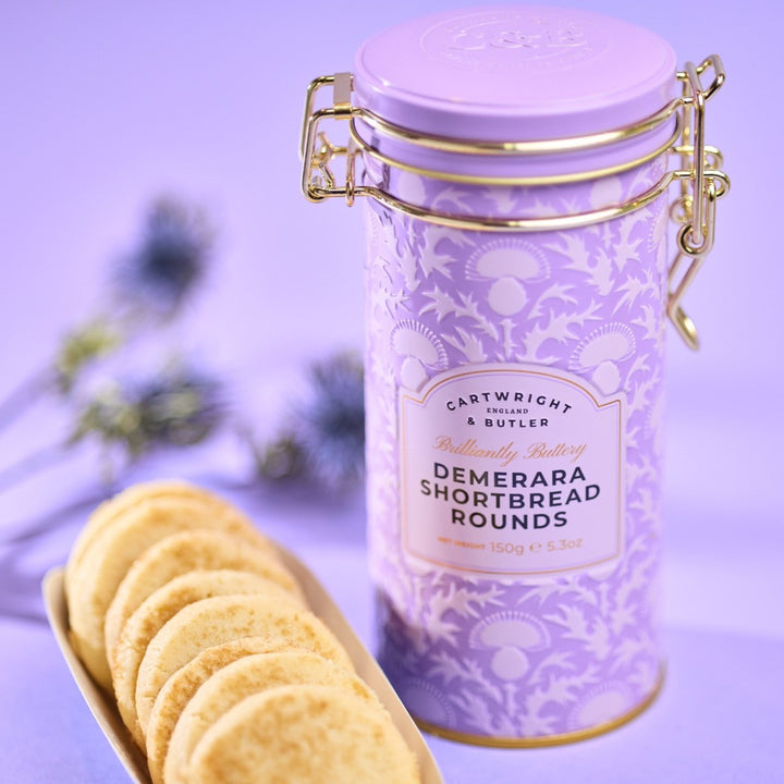 Demerara Shortbread Rounds in Tin 150g