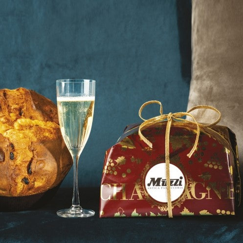 Muzzi Panettone with Champagne " De Venoge" with Raisins without candied citrus fruits and Champagne 1000g [1040124]