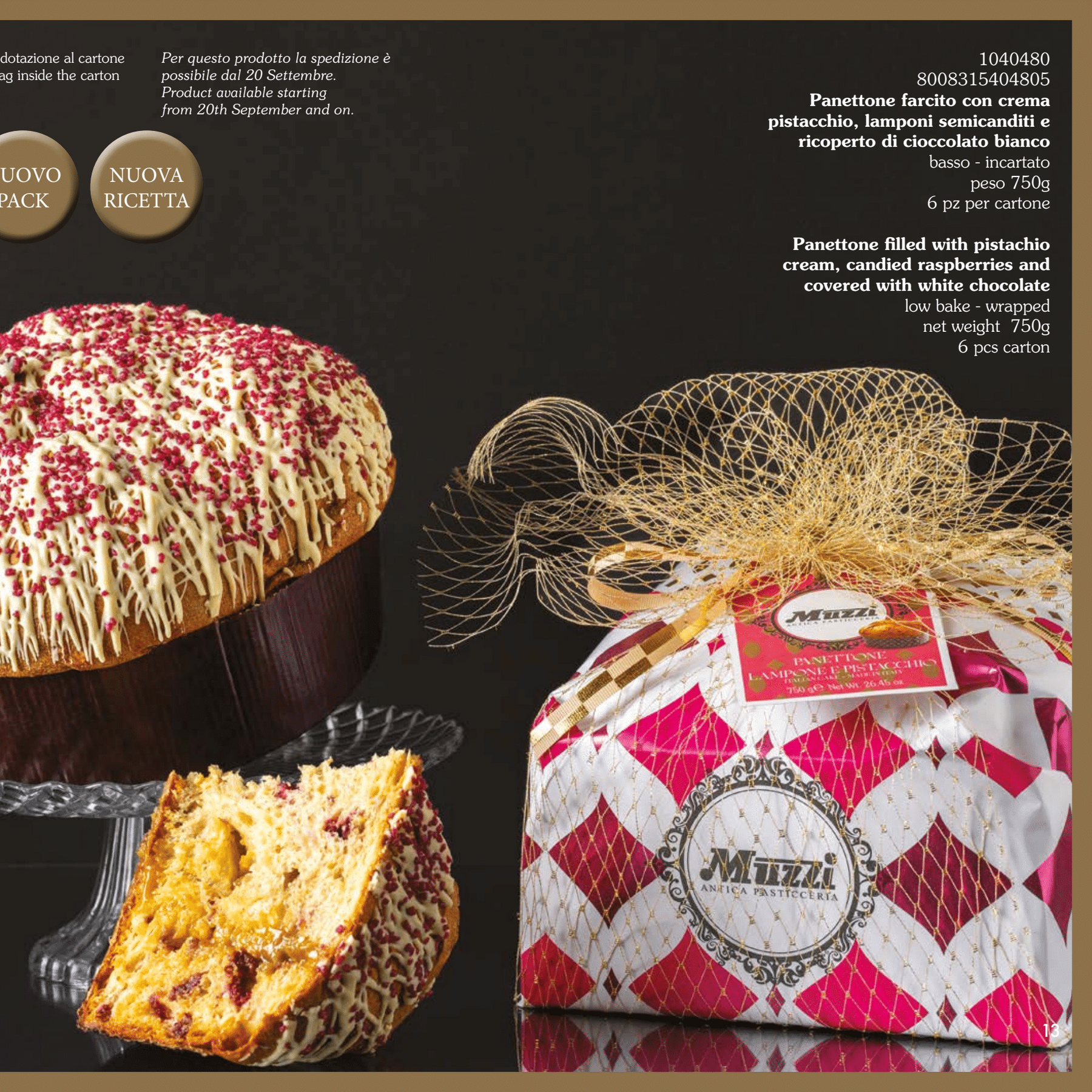 Muzzi Marron Glace Panettone 750g