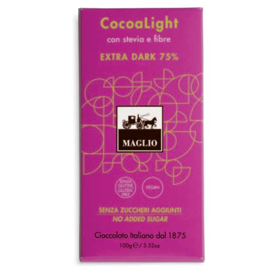 Maglio No Added Sugar Dark Chocolate Bar 75% 100g