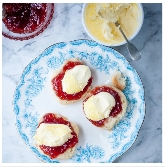 Cream Tea for Six - English  Scones, Clotted Cream, Jam, Tea