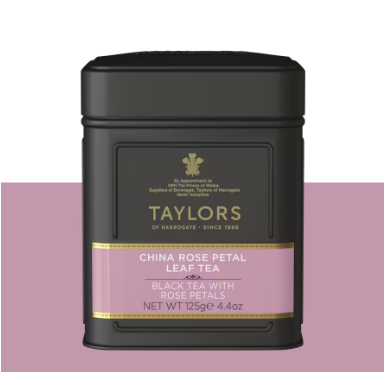 Taylors Of Harrogate China Rose Petal in Caddy 125g