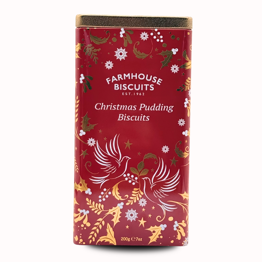 Farmhouse Triangle Tin - Christmas Pudding 200g RED [492]
