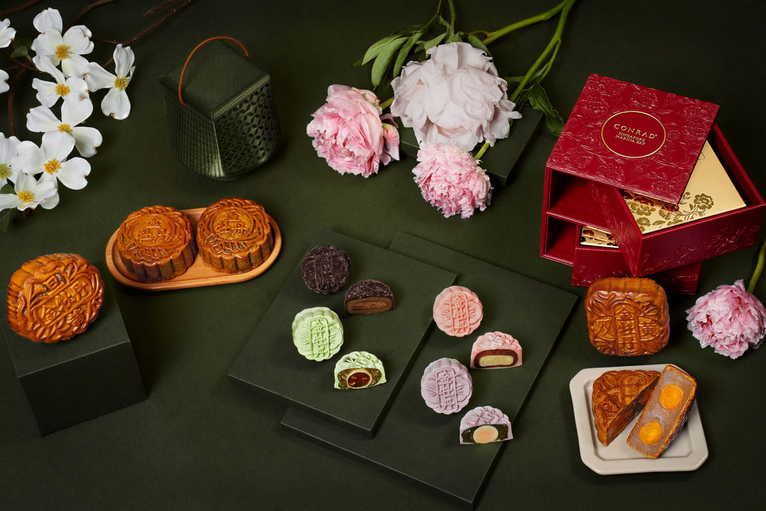 Conrad Singapore Marina Bay Golden Peony Traditional Baked Treasures [Less Sugar] (4 Pieces)
