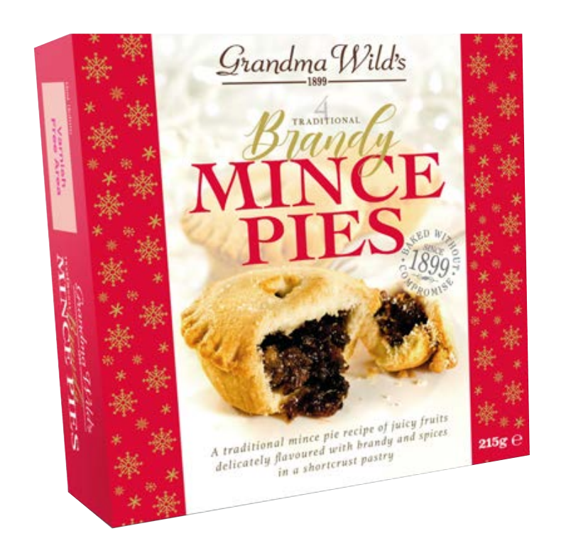Grandma Wild's 4 Traditional Brandy Mince Pies [1013]