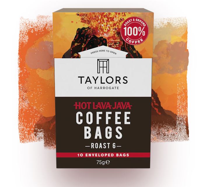 Taylors of Harrogate Hot Lava Java Coffee Bags - 10 Enveloped Bags