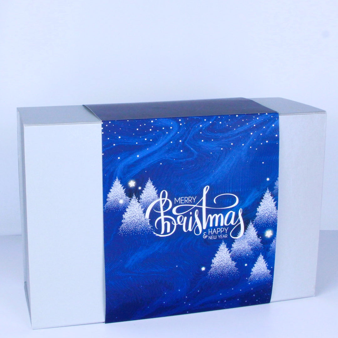 Silver Gift Box with Christmas Sleeve