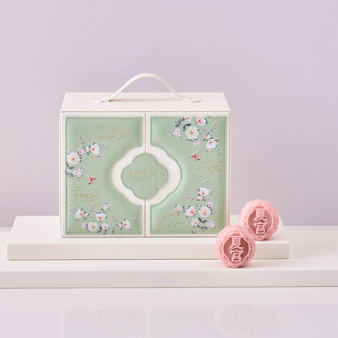 Conrad Singapore Orchard Summer Palace Snowskin Collection Assortment (8 pieces) in JADE GREEN