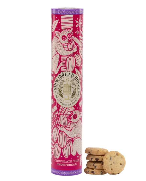 Shortbread with Chocolate Chips in a 250g Tall Tin