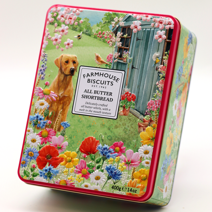 Farmhouse Biscuits Paws and Petals All Butter Shortbread Tin 400g [419]