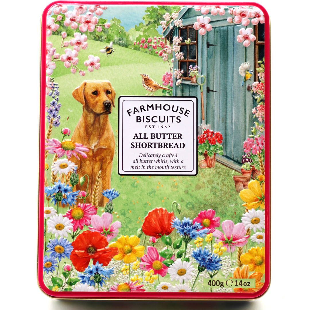 Farmhouse Biscuits Paws and Petals All Butter Shortbread Tin 400g [419]