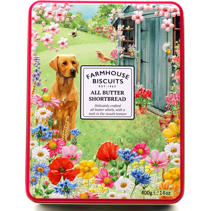Farmhouse Biscuits Paws and Petals All Butter Shortbread Tin 400g [419]