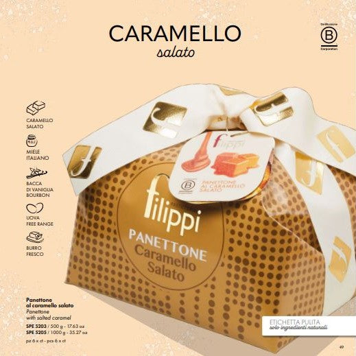 Filippi Panettone with Salted Caramel 1000G [SPE5203/5205]