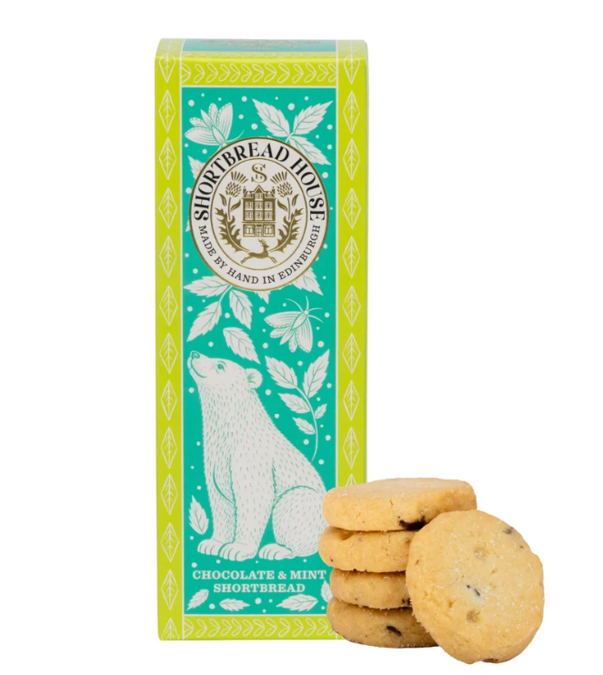 Truly Handmade Shortbread with Chocolate and Mint in box 125g