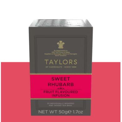 Taylors of Harrogate Sweet Rhubarb Tea Bag 20 Sachets