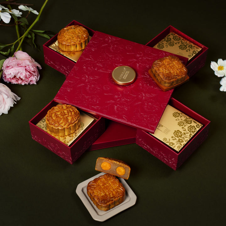 Conrad Singapore Marina Bay Golden Peony Traditional Baked Delights [Less Sugar] (4 Pieces)