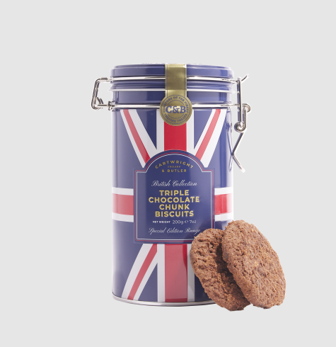 Great British Collection - Triple Chocolate Chunk Biscuits in Tin 200g [Sep 2025]