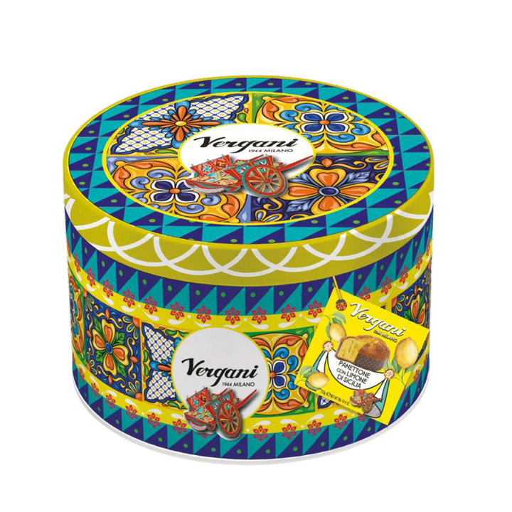 Vergani Sicily Trip Limoncello Panettone in Tin 750g