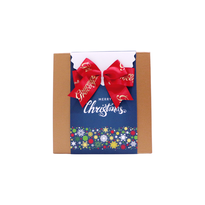 Dark Brown Box with Christmas Sleeve MEDIUM [27cm x 27 cm x 11 cm] * 4-7 Items