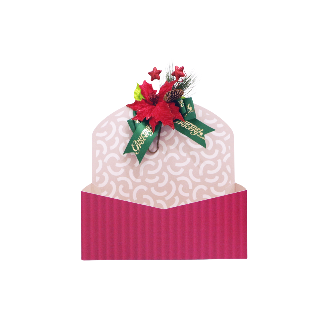 Red Carrier with Ribbon and Flower