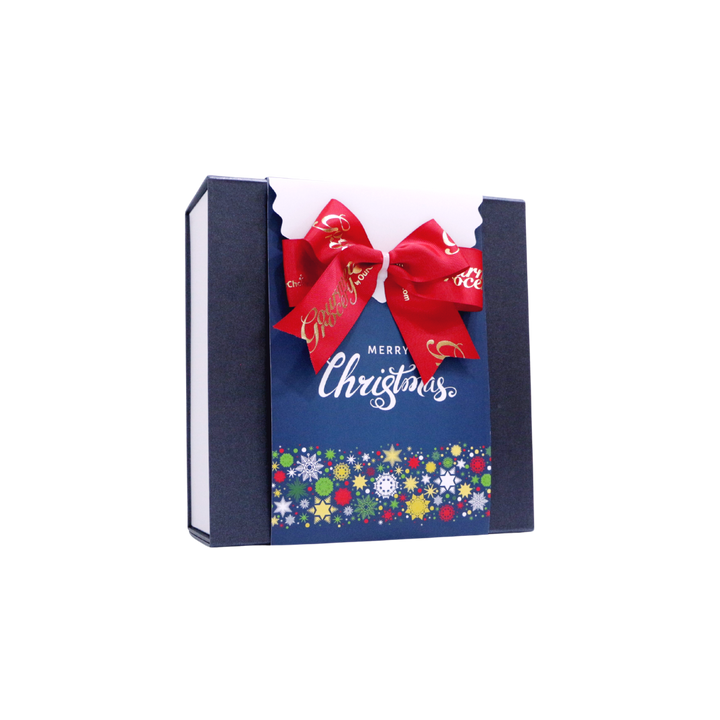Black Box with Christmas Sleeve MEDIUM [27cm x 27 cm x 11 cm] * 4-7 Items