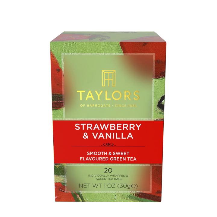 Taylors Of Harrogate Strawberry and Vanilla Green Tea Bag 20 Sachets