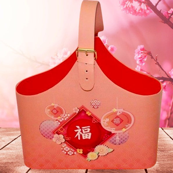CNY Pink Carrier Bag - For Cny Customized Hamper