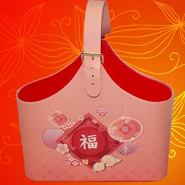 CNY Pink Carrier Bag - For Cny Customized Hamper