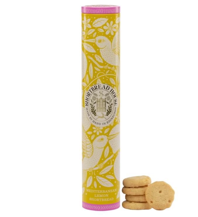 Shortbread with Mediterranean Lemon in a 250g Tall Tin