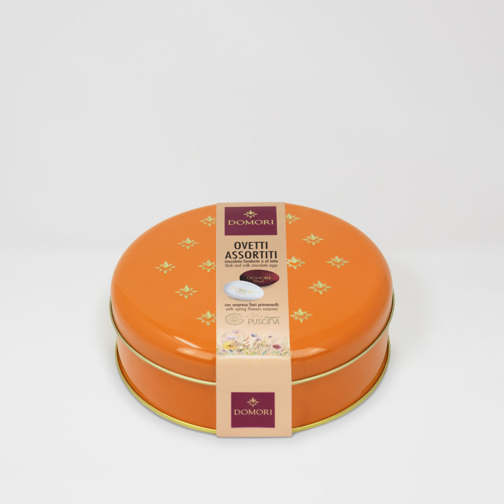 Domori Assorted Tin of Chocolate Eggs - 200g