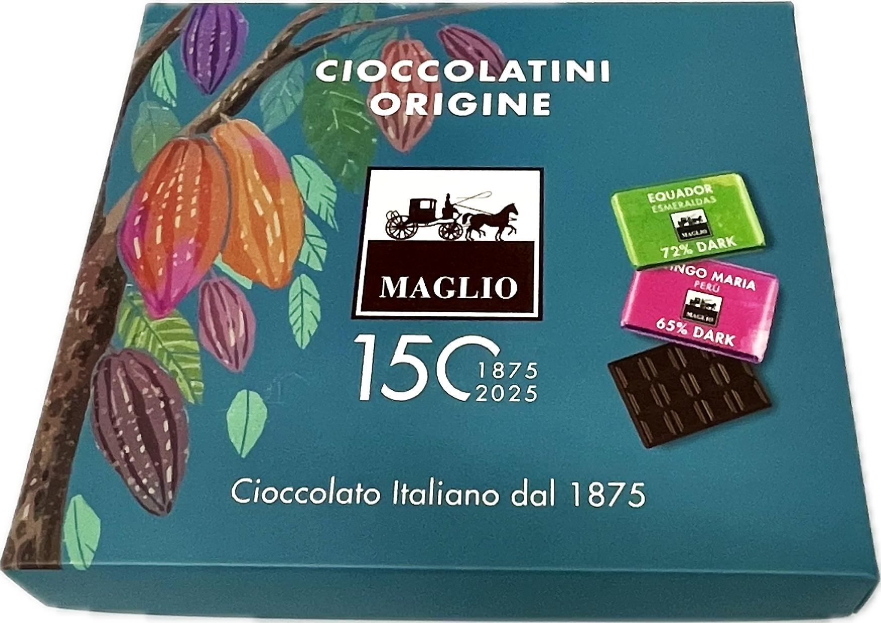 Maglio Maglio Assorted Chocolate Mini Single Origin Bars in Blue Gift Box 110 ...