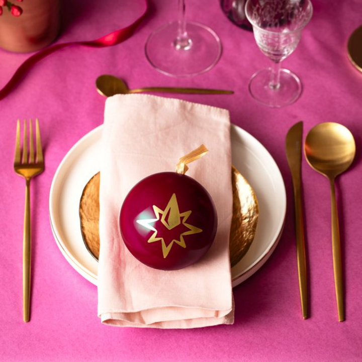Domori Christmas Tin Ornament Ball - Red - 60g [PAL002]