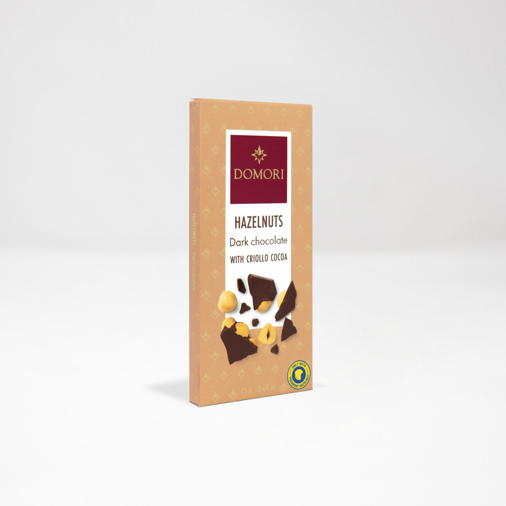 Domori Dark Chocolate and Piedmont Hazelnuts - 75g - 31 Oct 2025