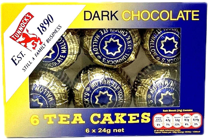 Tunnock's Dark Chocolate Teacakes 6 x 24g - BUY 1 GET 1 FREE  [JUNE 2026]