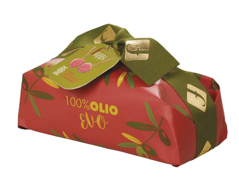 Panettone with Black Cherries 100% Olive Oil 500g [STR 1203]