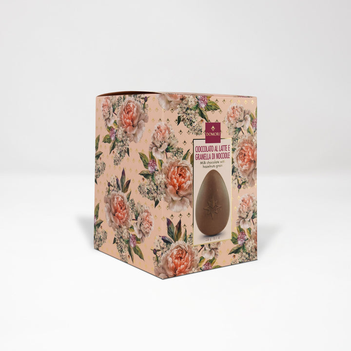 Domori Milk Chocolate and Hazelnut Grains Easter Egg - 230g
