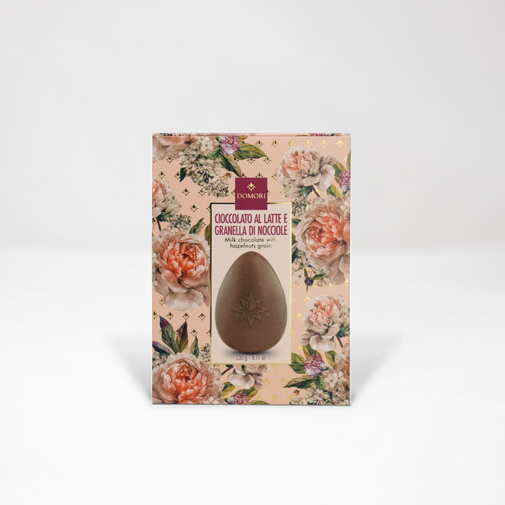 Domori Milk Chocolate and Hazelnut Grains Easter Egg - 230g