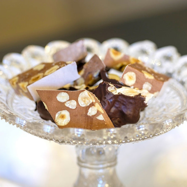 Domori Hard Nougat with Almond coated Dark Chocolate 100g