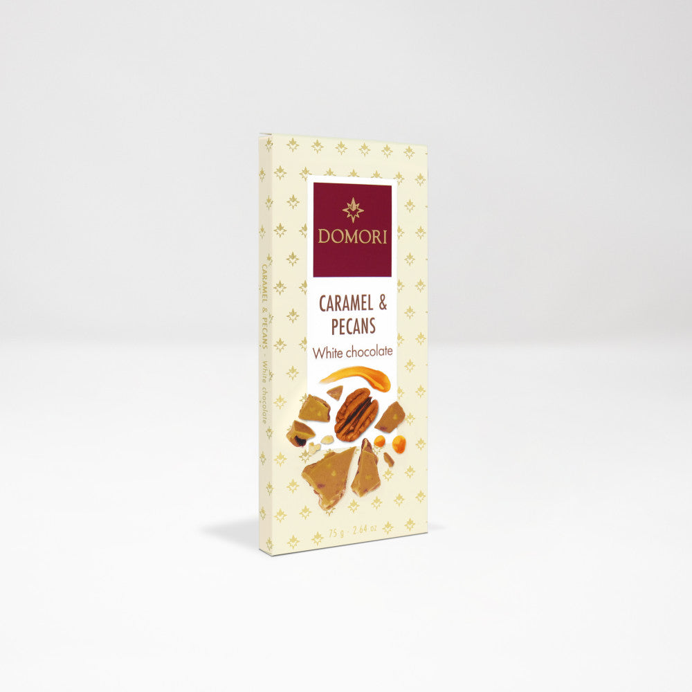 Domori White Chocolate, Caramel and Pecans - 75g [ Sep 2025]
