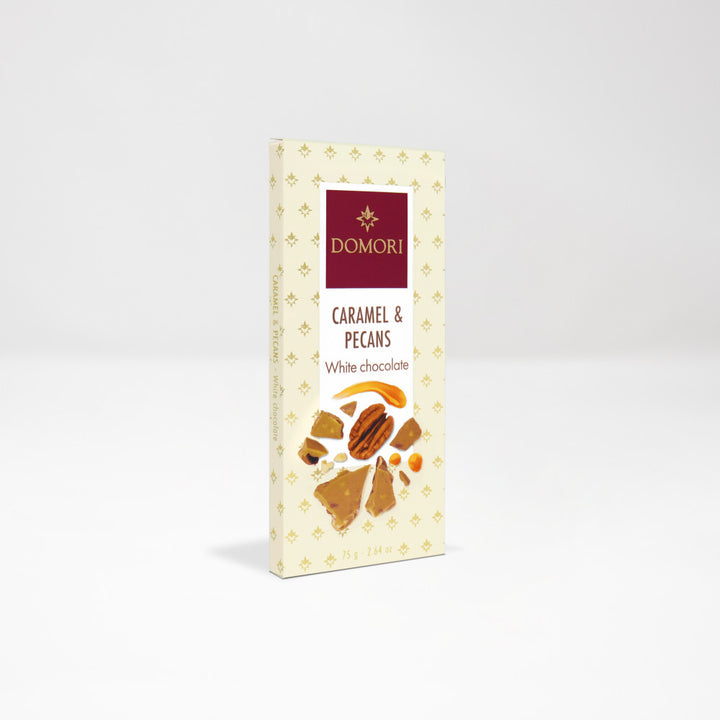 Domori White Chocolate, Caramel and Pecans - 75g [ Sep 2025]